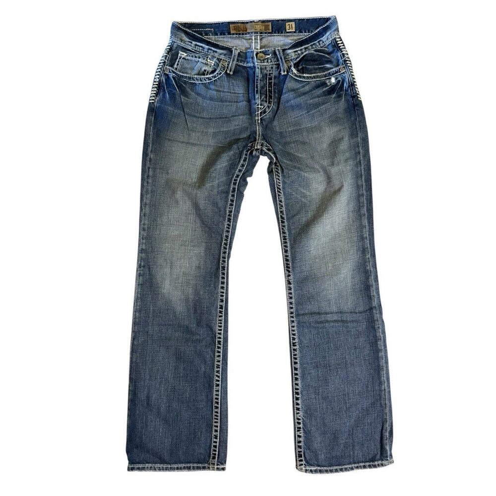BKE Denim Carter Regular Fit Boot Cut Jeans Men’s 31x34 100% Cotton Mid Rise - Picture 4 of 8